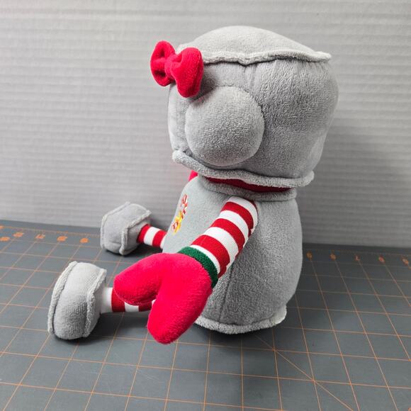 Walmart Dreams Christmas Girl Robot Plush Bow Scarf Candy Cane Arms Legs Shirt - Picture 8 of 10